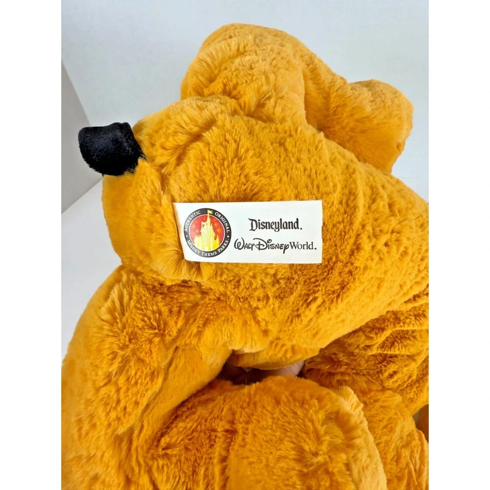 Vintage Disneyland Walt Disney World Pluto Plush Parks 17 In. Green Collar Large